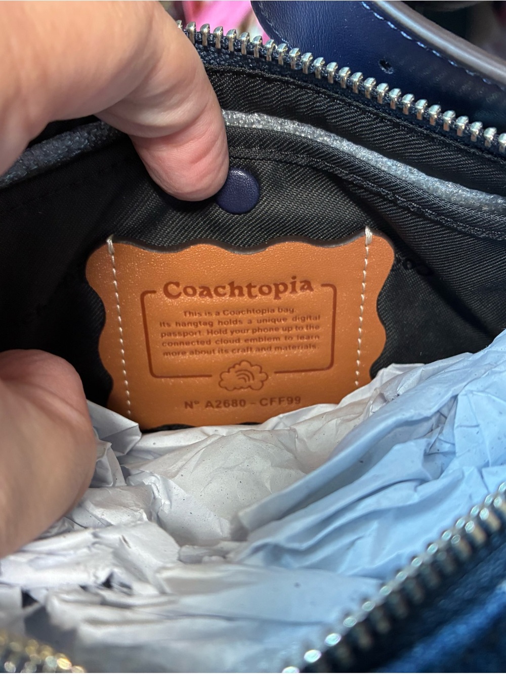Coach Coachtopia Alter Ego Denim Patchwork Shoulder Bag NWT - Picture 6 of 6